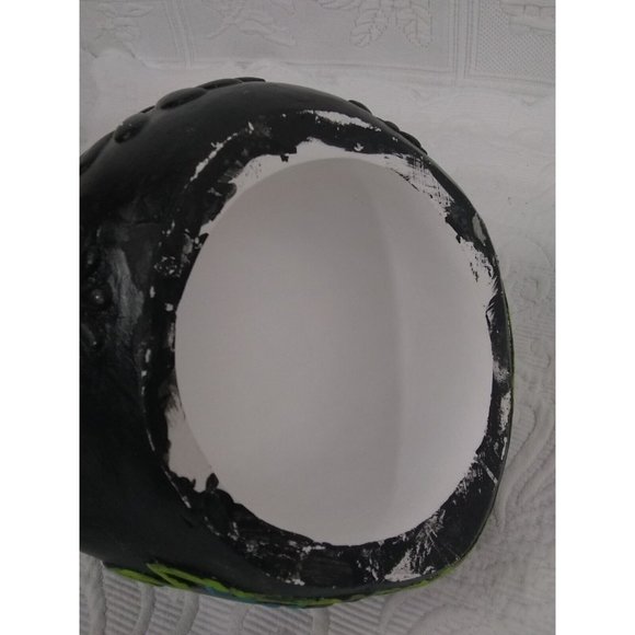 Hobbyist Dia De Los Muertos Plaster Sugar Skull Day Of The Dead cat head 7" - Picture 11 of 12